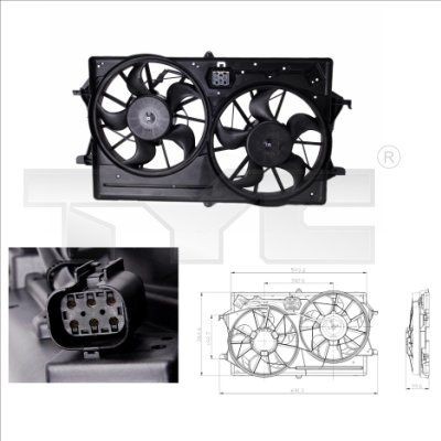 Ford MONDEO Cooling fan 1505183 TYC 810-0016 online buy
