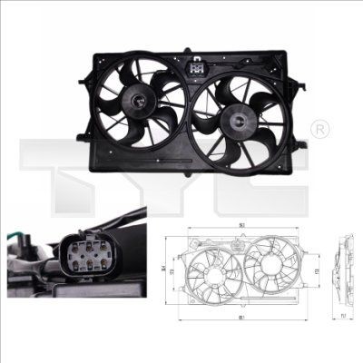 Ford MONDEO Radiator cooling fan 1505186 TYC 810-0019 online buy