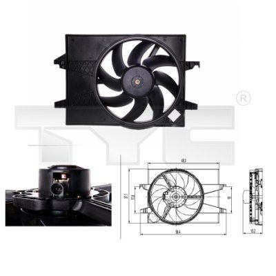 Ford MONDEO Air conditioner fan 1505191 TYC 810-0026 online buy