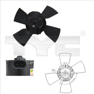 TYC 825-0015 Fan, radiator 1341244