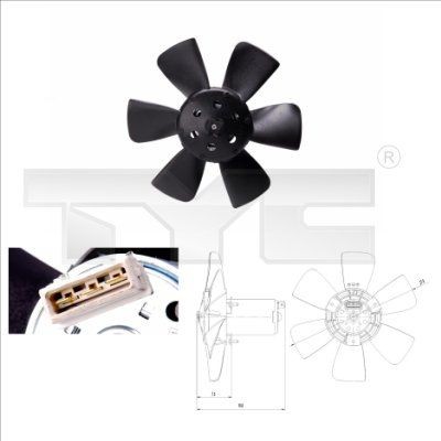 TYC 831-0011 Fan, radiator 321 959 455 M