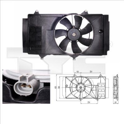 TYC 836-0014 Fan, radiator 16361-0N010