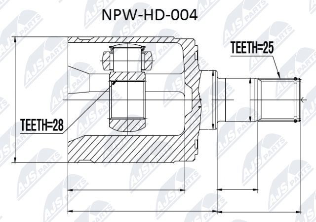 Honda LOGO Joint kit, drive shaft NTY NPW-HD-004 cheap