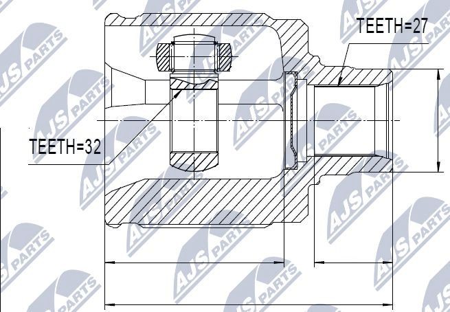 Joint kit, drive shaft NTY NPW-HD-019 - Honda Odyssey (RL3, RL4) Drive shaft and cv joint spare parts order