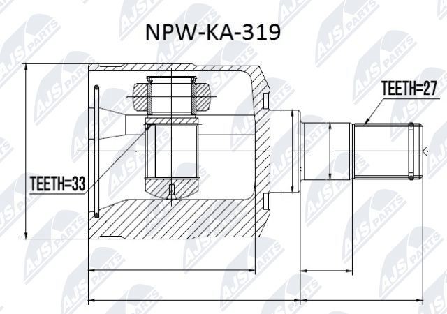 NTY NPW-KA-319 Joint kit, drive shaft 49501 2E700