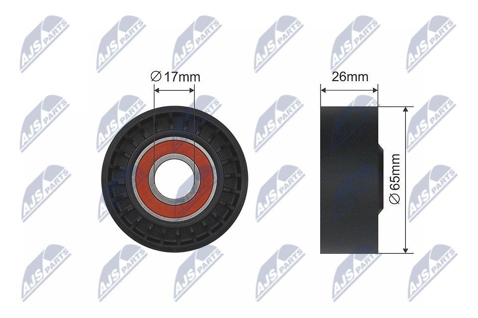 NTY RNK-RE-001 Tensioner pulley, v-ribbed belt NISSAN NOTE 2006 in original quality