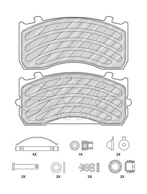 FERODO Brake pad kit FCV1277BFE