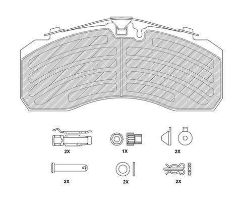 FERODO Brake pad kit FCV4296PTS