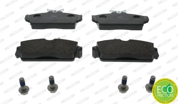 23093 FERODO PREMIER ECO FRICTION not prepared for wear indicator, with brake caliper screws, with accessories Height: 57mm, Width: 124,5mm, Thickness: 16,5mm Brake pads FDB1096 buy