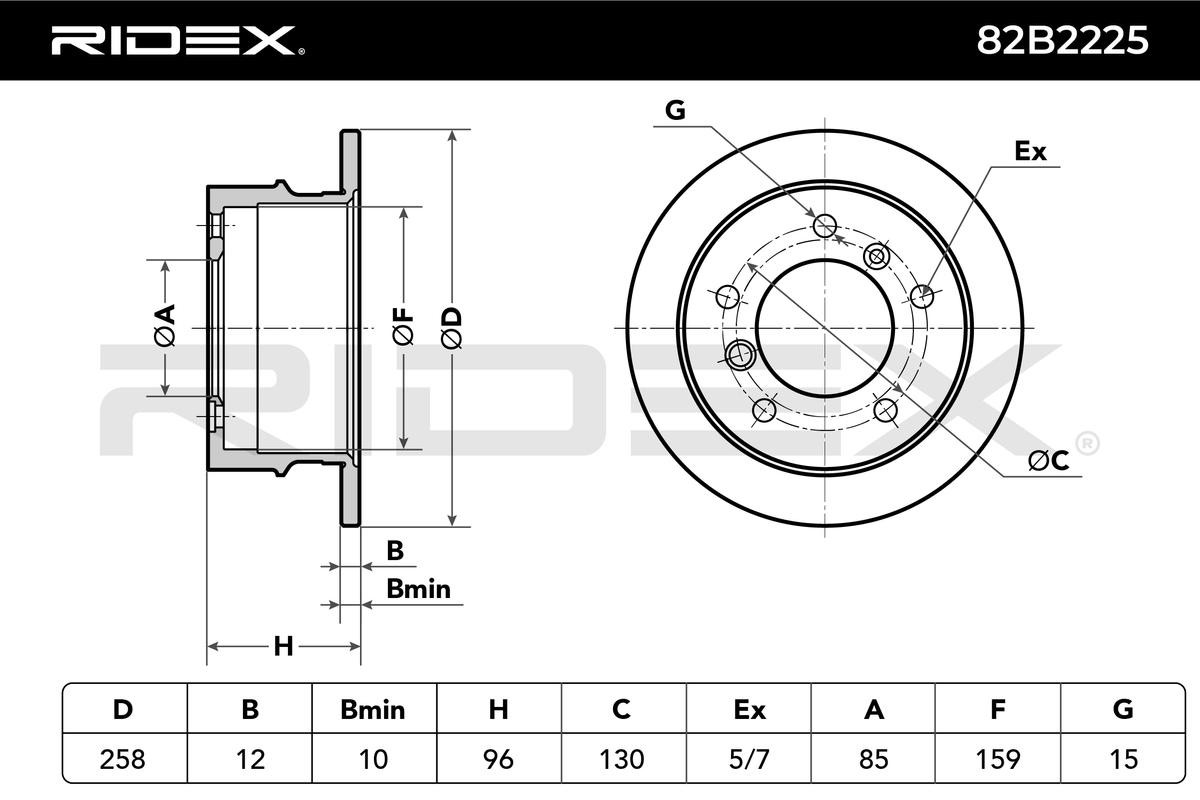 RIDEX Brake discs 82B2225 buy online