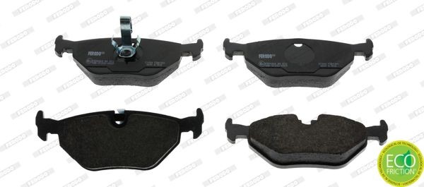 FDB1301 Set of brake pads 21934 FERODO prepared for wear indicator, with piston clip, without accessories