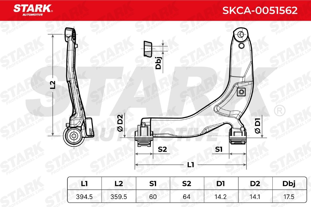 OEM-quality STARK SKCA-0051562 Suspension control arm