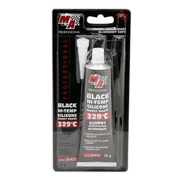 MA PROFESSIONAL 20-A11 Sealing Substance Tube, Capacity: 85ml, Permanently elastic, Oil resistant, black