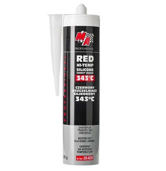MA PROFESSIONAL 20A35 General purpose sealant Tube, Silicone, Capacity: 290ml, Permanently elastic, Oil resistant, red