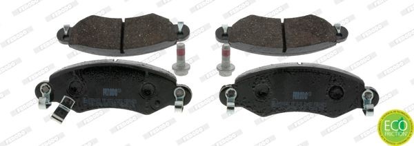 FDB1423 FERODO Brake pad set SUZUKI with acoustic wear warning, with brake caliper screws, with accessories