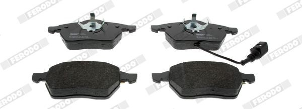 FDB1463 Set of brake pads FDB1463 FERODO incl. wear warning contact, with piston clip, without accessories