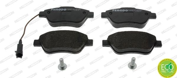FDB1466 Set of brake pads 23705 FERODO incl. wear warning contact, with brake caliper screws, with accessories