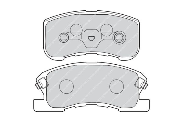 FDB1501 FERODO Brake pad set DAIHATSU with acoustic wear warning, with piston clip, with accessories