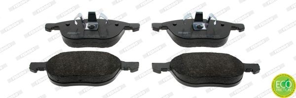 FDB1594 Set of brake pads FDB1594 FERODO not prepared for wear indicator, with piston clip, without accessories
