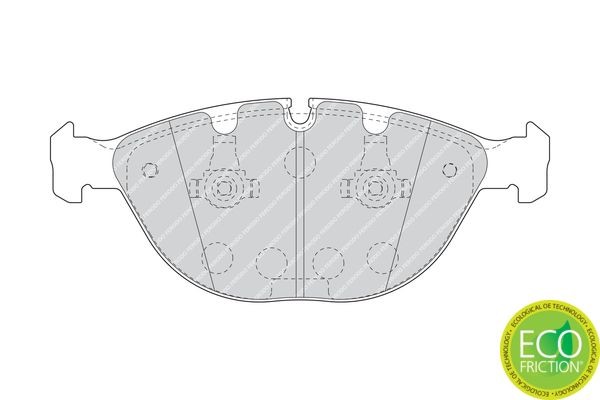 FERODO PREMIER ECO FRICTION FDB1618 Brake pad set not prepared for wear indicator, with piston clip, without accessories