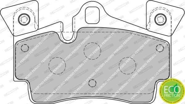 FDB1835 Set of brake pads FDB1835 FERODO prepared for wear indicator, without accessories