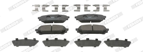 FERODO PREMIER ECO FRICTION FDB1861 Brake pad set with acoustic wear warning, with accessories