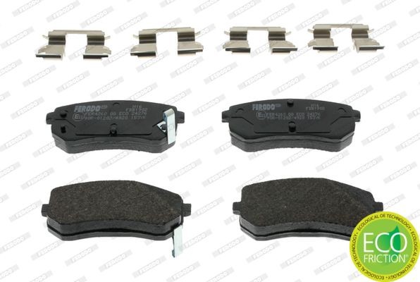 24276 FERODO PREMIER ECO FRICTION with acoustic wear warning, without accessories Height: 41mm, Width: 92,5mm, Thickness: 14,8mm Brake pads FDB1902 buy