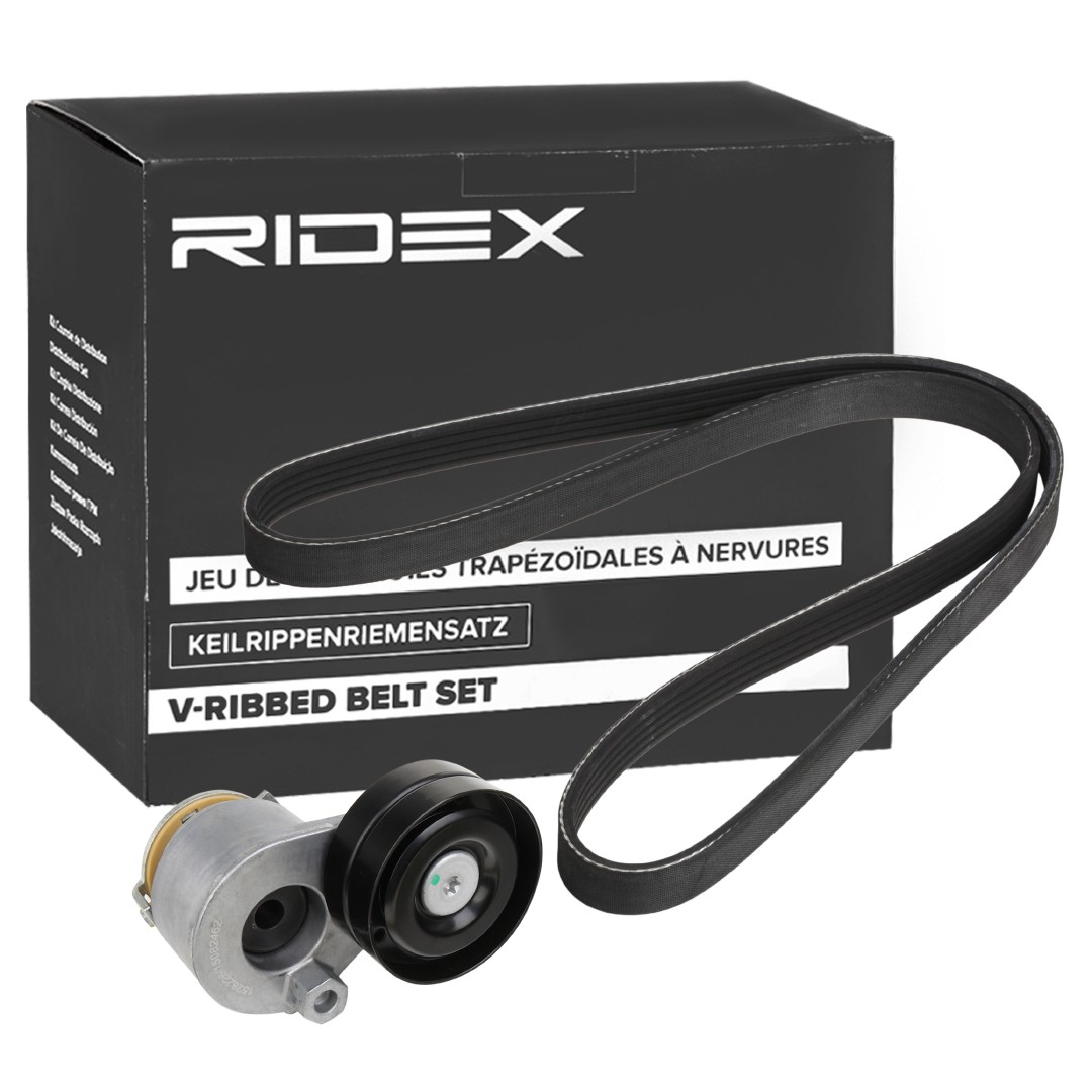 Original RIDEX Poly v-belt kit 542R0179 for RENAULT LAGUNA