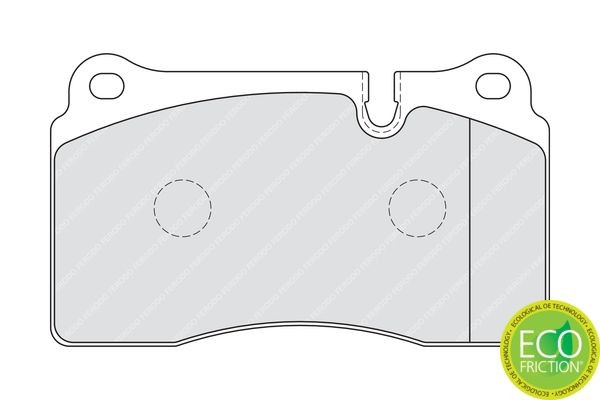 FDB1996 Set of brake pads FDB1996 FERODO prepared for wear indicator, without accessories