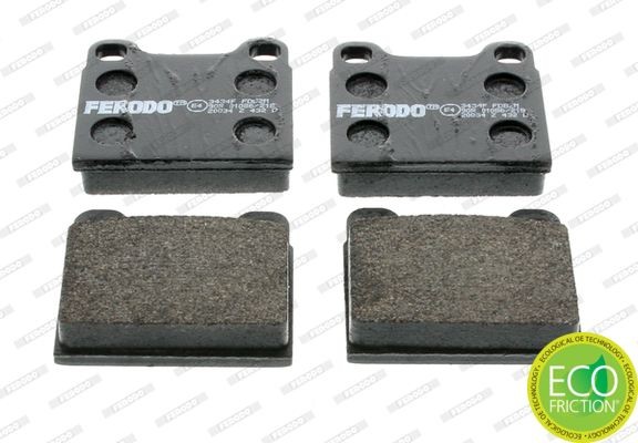 FDB2M Set of brake pads FDB2M FERODO not prepared for wear indicator, without accessories