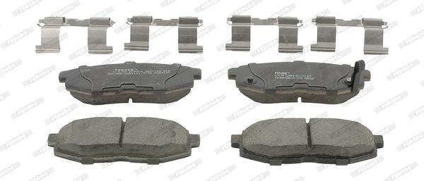 24854 FERODO PREMIER with acoustic wear warning, without accessories Height: 39,7mm, Width: 110,6mm, Thickness: 16,7mm Brake pads FDB4187 buy