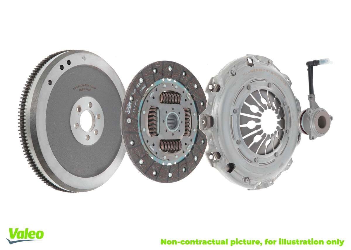 VALEO with single-mass flywheel, with central slave cylinder, with screw set, with lock screw set, without sensor, 240mm Mounting Type: Crimped Clutch replacement kit 845012 buy