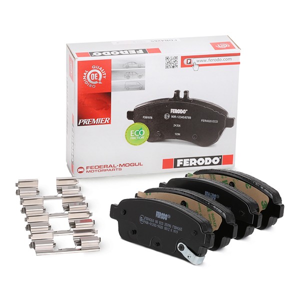 25096 FERODO PREMIER ECO FRICTION with acoustic wear warning, with accessories Height: 42,7mm, Width: 116,6mm, Thickness 1: 16,2mm, Thickness: 16,5mm Brake pads FDB4265 buy