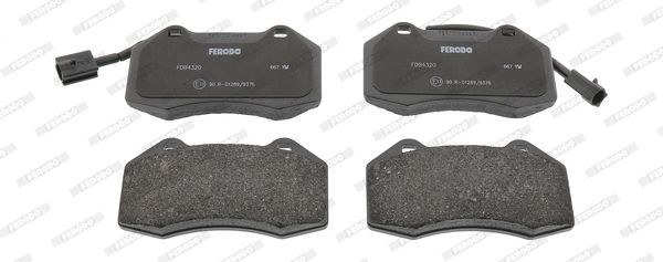 FERODO PREMIER FDB4320 Kit de plaquettes de frein, frein à disque Essieu avant, contact de signal d'usure inclus