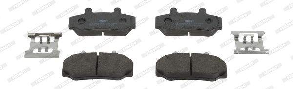 FERODO PREMIER ECO FRICTION FDB628 Brake pad set not prepared for wear indicator, with accessories