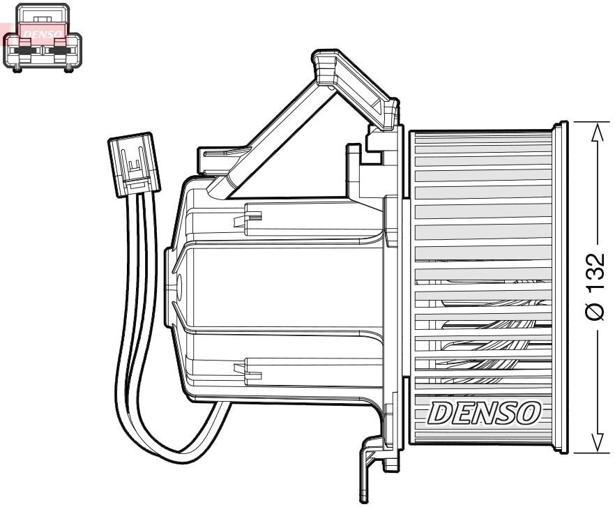 DENSO DEA02008 Interior Blower for left-hand drive vehicles
