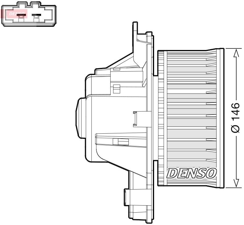 DENSO DEA21014 Interior Blower for left-hand drive vehicles