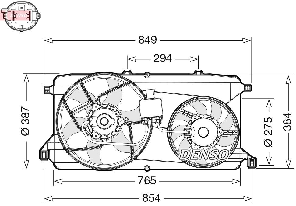 DENSO DER10009 Fan, radiator 6C11 8C607 BC
