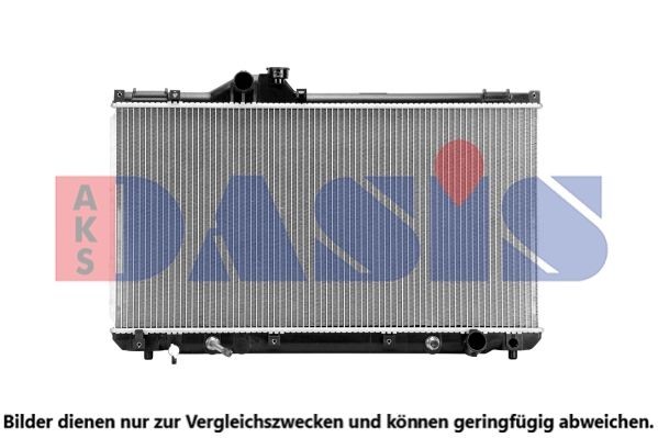 AKS DASIS for vehicles with air conditioning, 375 x 708 x 26 mm, Manual-/optional automatic transmission Radiator 210297N buy