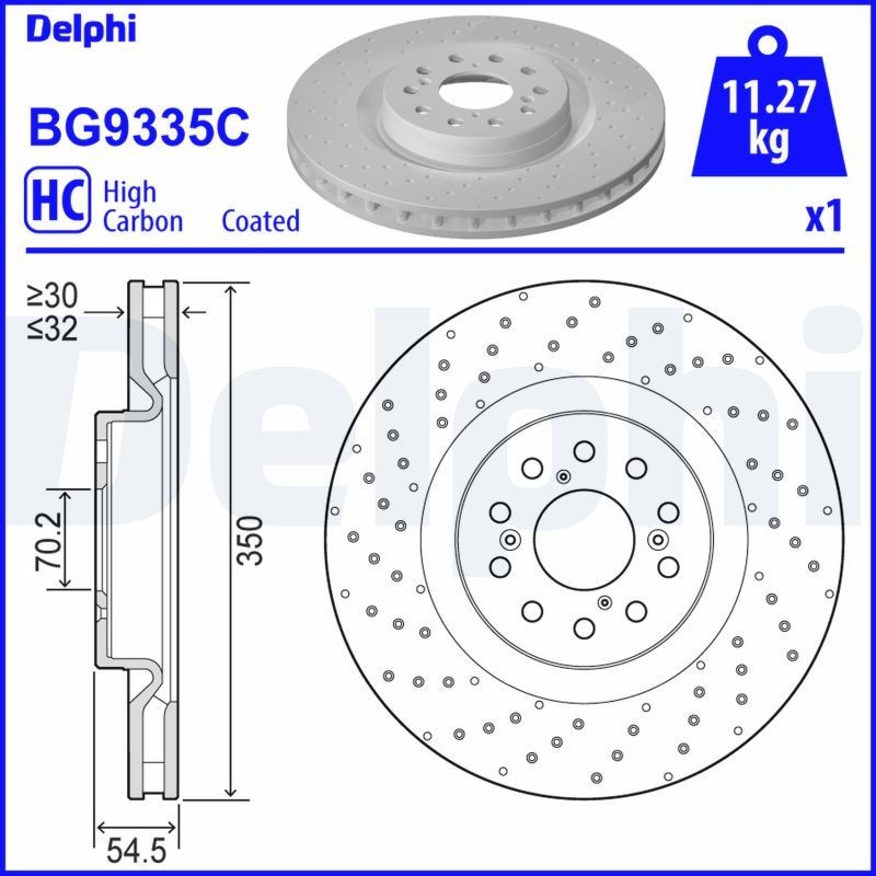 Great value for money - DELPHI Brake disc BG9335C