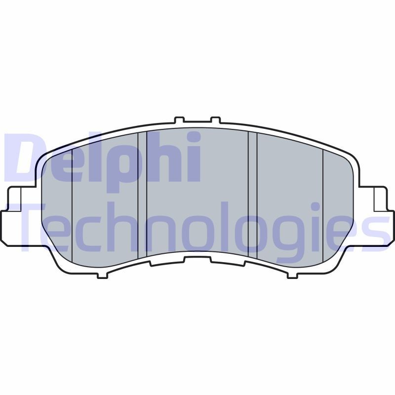 DELPHI with acoustic wear warning, without anti-squeak plate, without accessories Height 1: 60,6mm, Height 2: 60,6mm, Width 1: 148,8mm, Width 2 [mm]: 148,8mm, Thickness 1: 15,8mm Brake pads LP3571 buy
