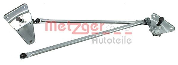 Wiper linkage METZGER for left-hand drive vehicles, Front, without electric motor - 2190872