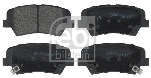 116261 Set of brake pads 116261 FEBI BILSTEIN Front Axle, with acoustic wear warning