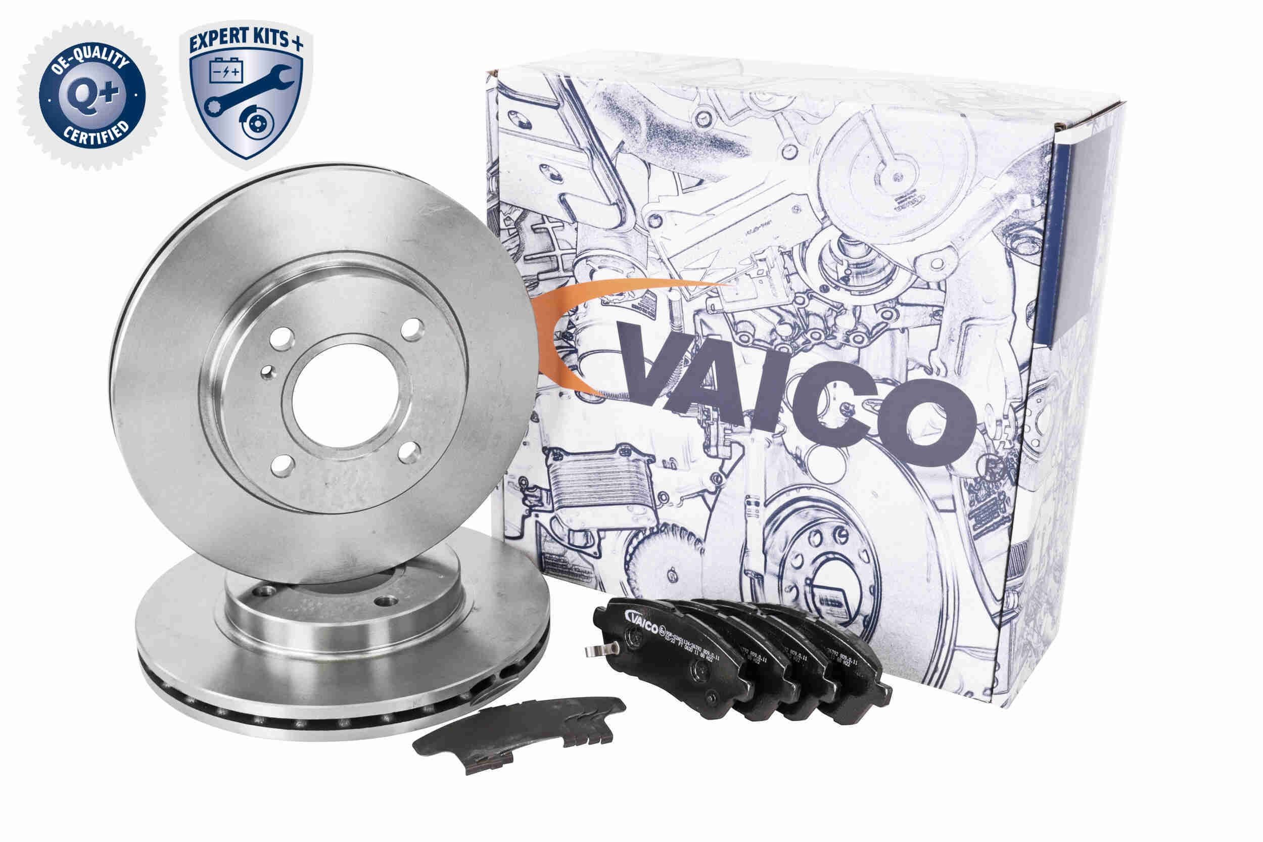 VAICO V25-1509 Brake discs and pads set Front Axle, Vented, with brake pads