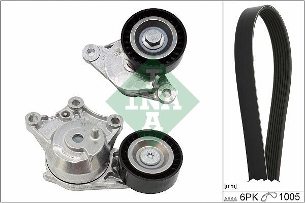 534 0655 10 INA Check alternator freewheel clutch & replace if necessary Length: 1005mm, Number of ribs: 6 Serpentine belt kit 529 0358 10 buy
