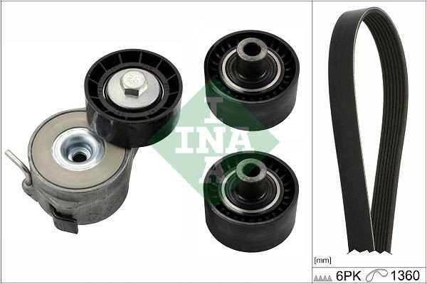529 0404 10 INA Serpentine belt kit FIAT Check alternator freewheel clutch & replace if necessary