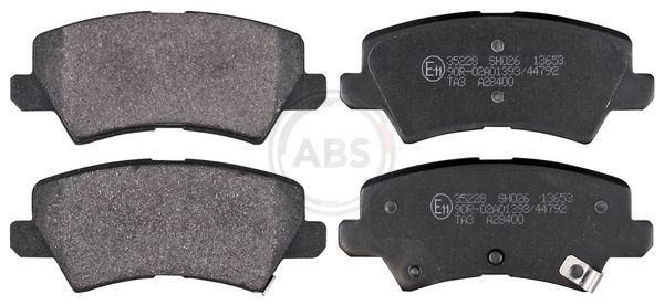 A.B.S. with acoustic wear warning Height 1: 42,6mm, Width 1: 99,6mm, Thickness 1: 14,9mm Brake pads 35228 buy