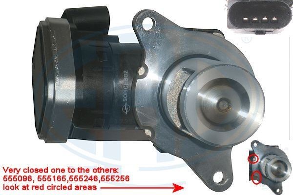 ERA 555096A EGR valve Electric, with gaskets/seals, with seal ring, Control Unit/Software must be trained/updated
