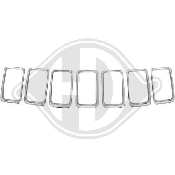 Jeep Trim / Protective Strip Set, radiator grille DIEDERICHS 2613141 at a good price