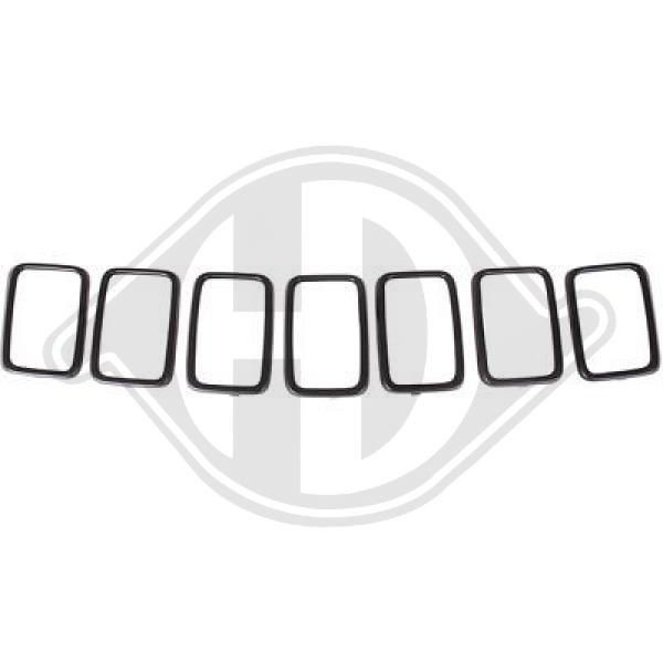 Jeep Trim / Protective Strip Set, radiator grille DIEDERICHS 2613243 at a good price